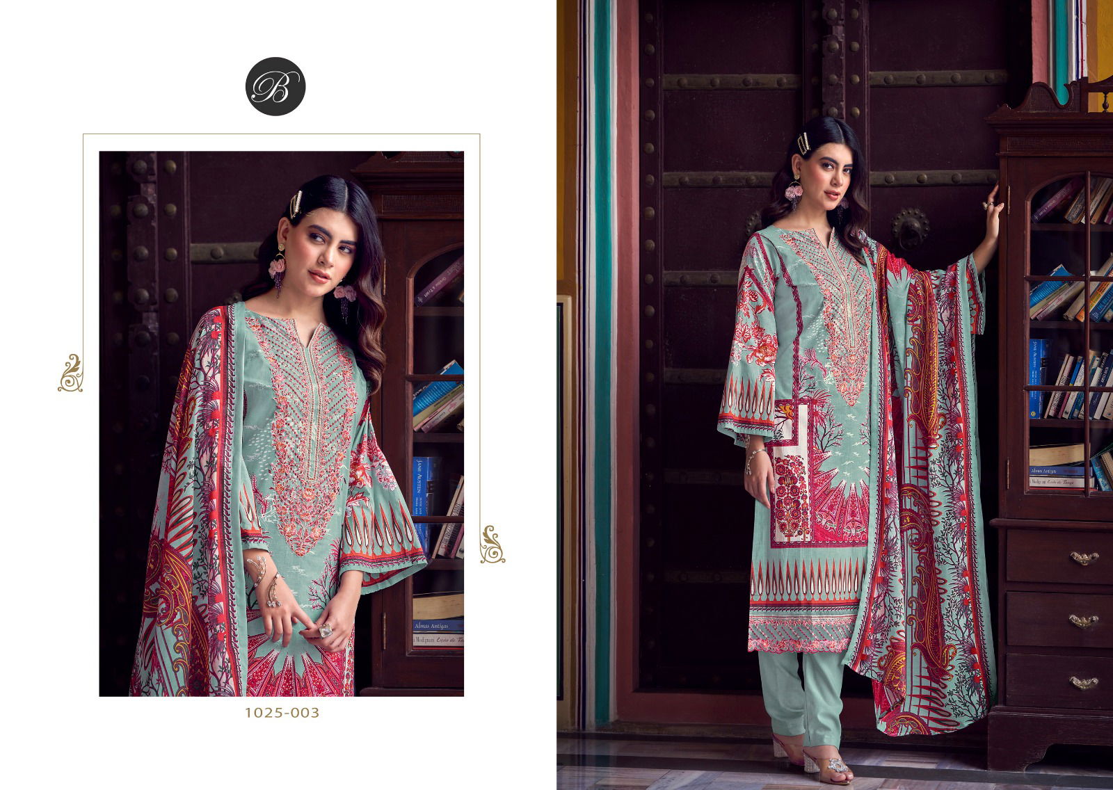 Al Marina 2 By Belliza Pure Cotton Digital Printed Dress Material Wholesale Price